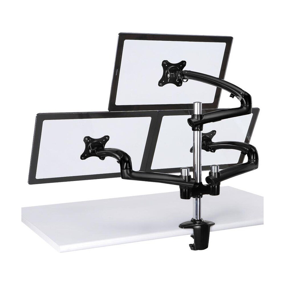 Triple Monitor Desk Mount w/ Spring Arms Black - DM-GBT13
