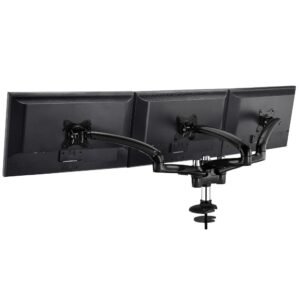 Triple Monitor Desk Mount w/ Spring Arms Black