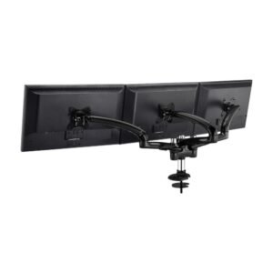 Triple Monitor Desk Mount w/ Spring Arms Black