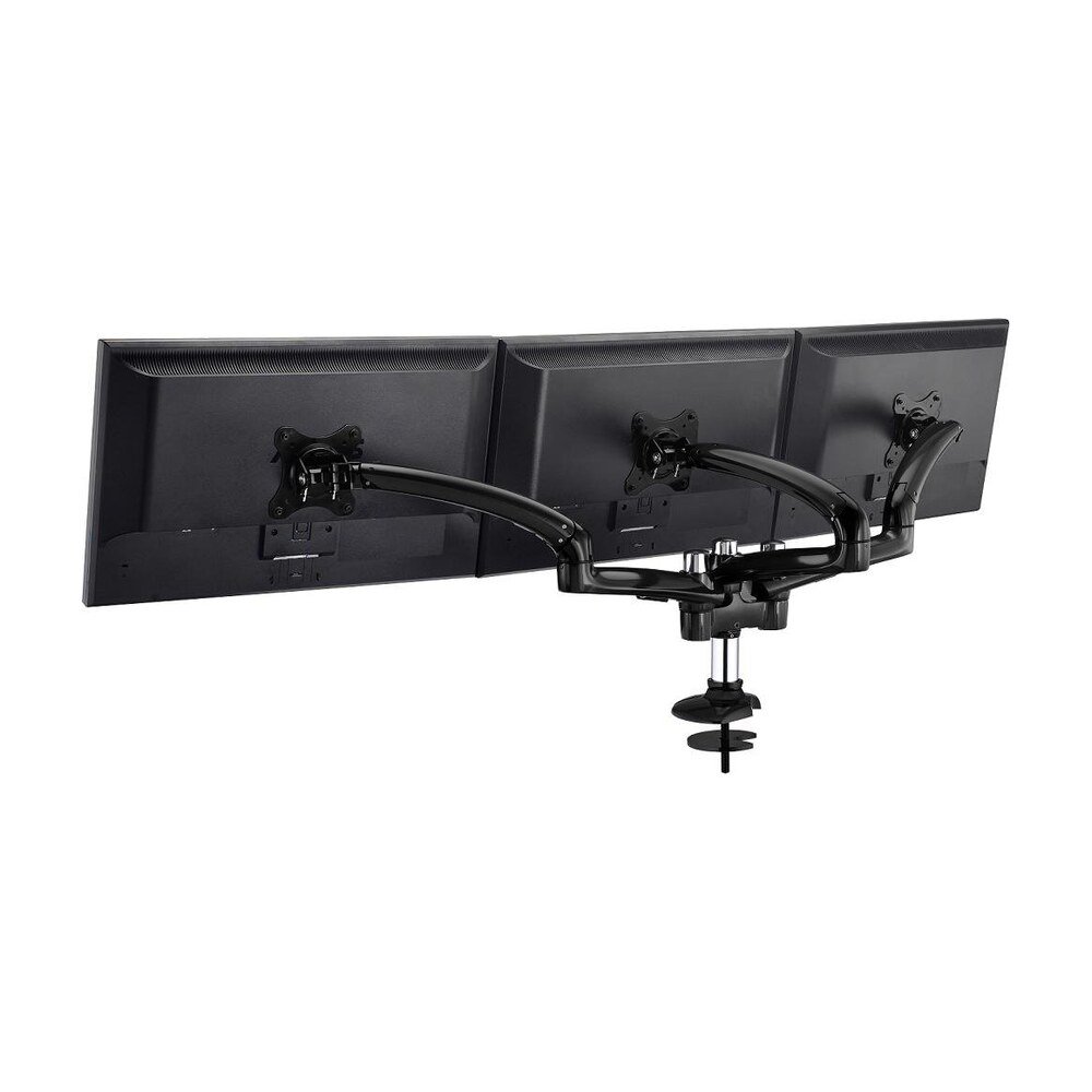 Triple Monitor Desk Mount w/ Spring Arms Black - DM-GBT13