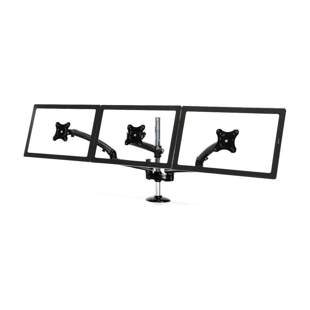Triple Monitor Desk Mount w/ Spring Arms Black - DM-GBT13