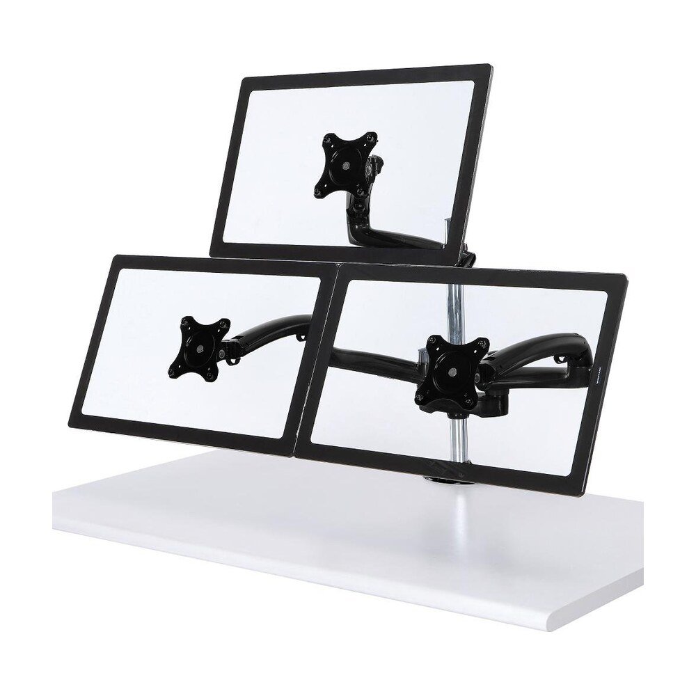 Triple Monitor Desk Mount w/ Spring Arms Black - DM-GBT13