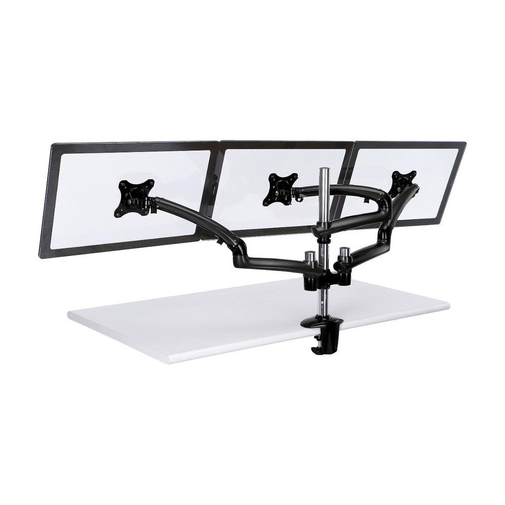 Triple Monitor Desk Mount w/ Spring Arms Black - DM-GBT13