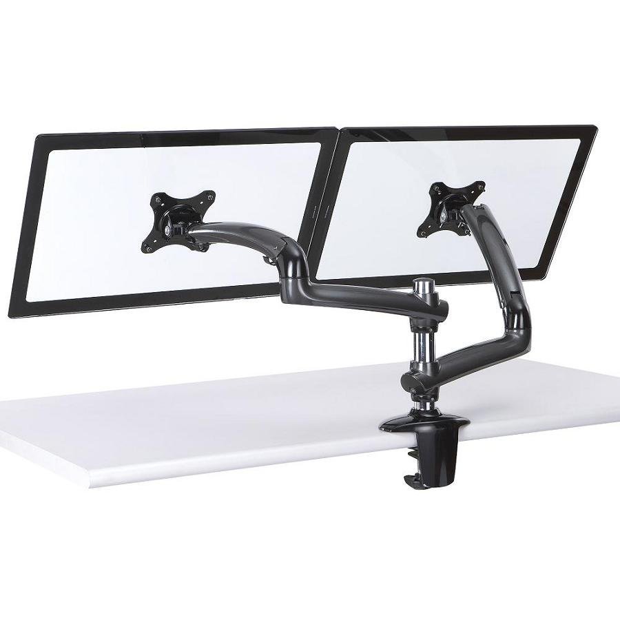 Dual Monitor Stand w/ Spring Arms Dark Gray - DM-GM212