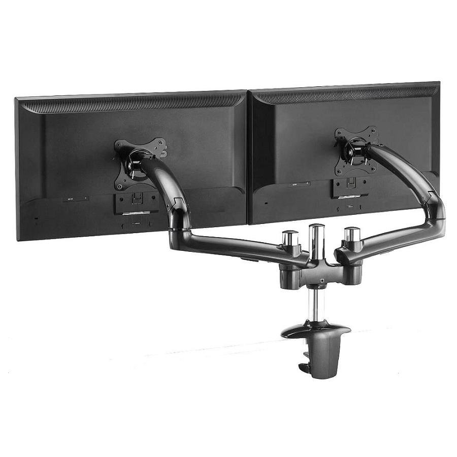 Dual Monitor Stand - Expandable w/ Spring Arms Dark Gray - DM-GMD12