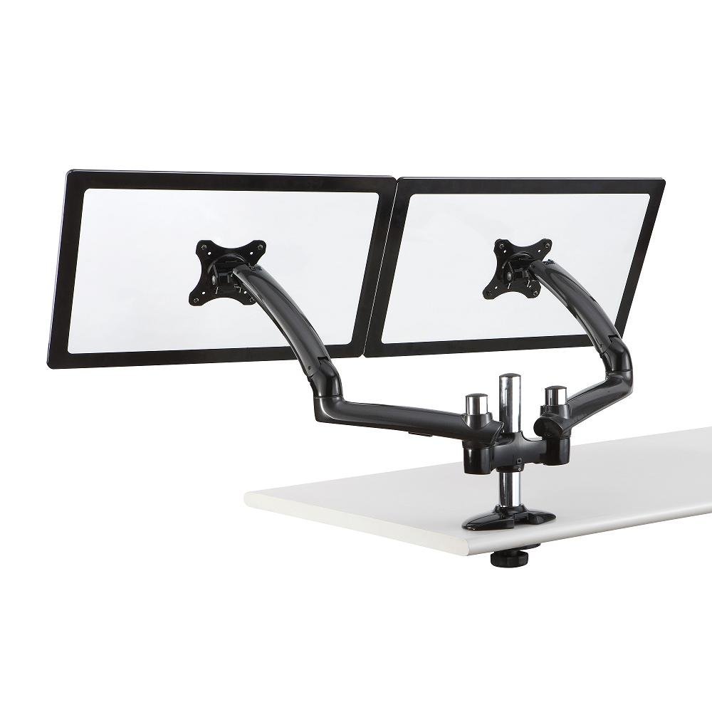 Dual Monitor Stand - Expandable w/ Spring Arms Dark Gray - DM-GMD12