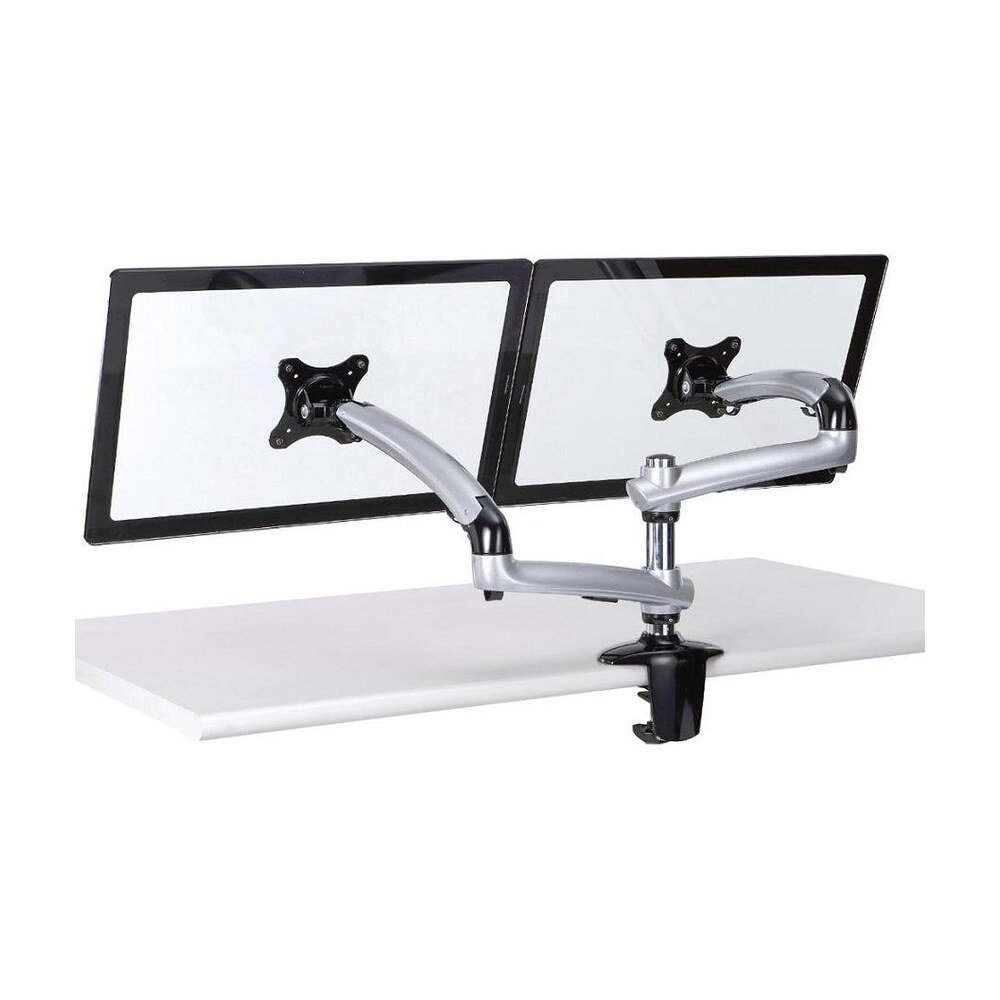 Dual Monitor Stand w/ Spring Arms Silver - DM-GS212