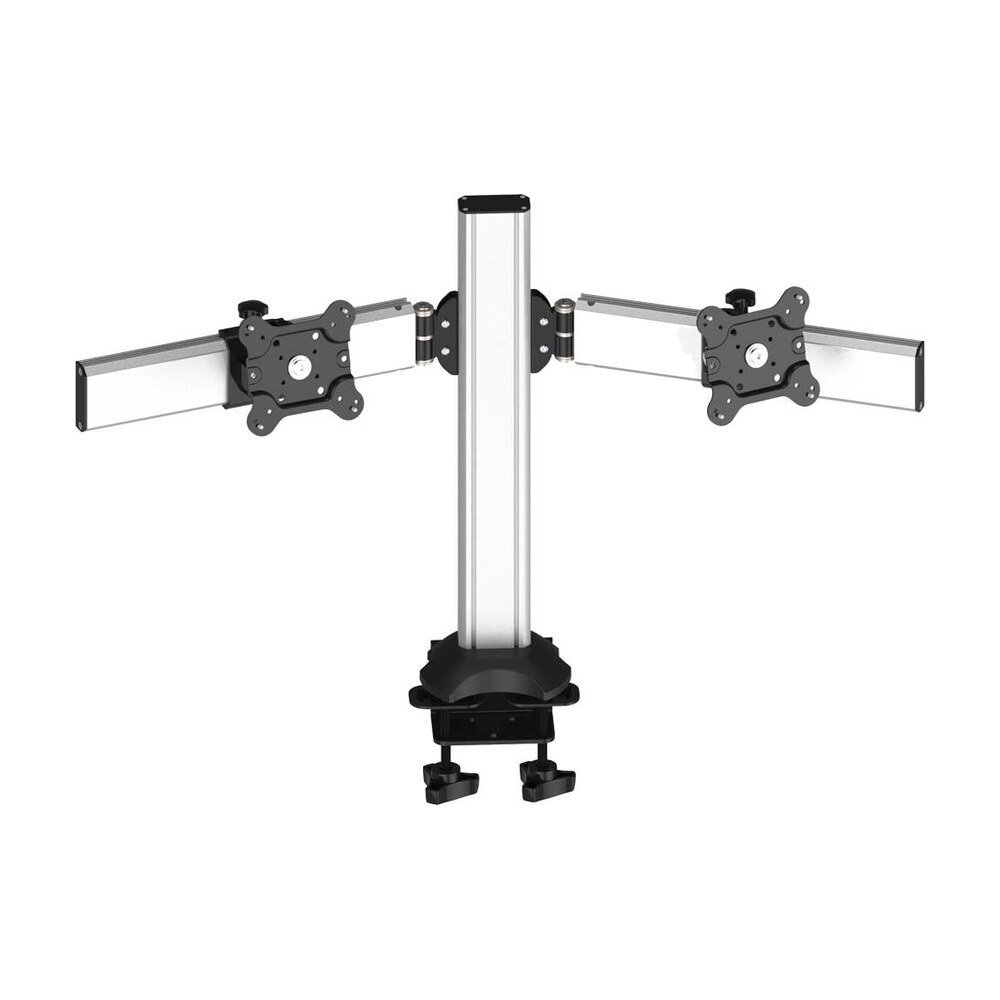 Dual Monitor Desk Mount Straight or Oval Low Profile w/ Quick Release - BL-DM03