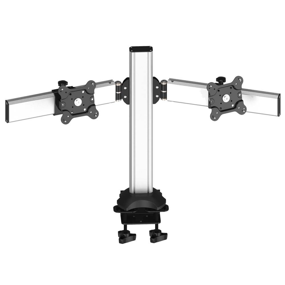 Dual Monitor Desk Mount Straight or Oval Low Profile w/ Quick Release - BL-DM03