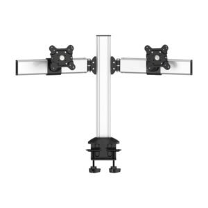 Dual Monitor Desk Mount Straight or Oval Low Profile w/ Quick Release
