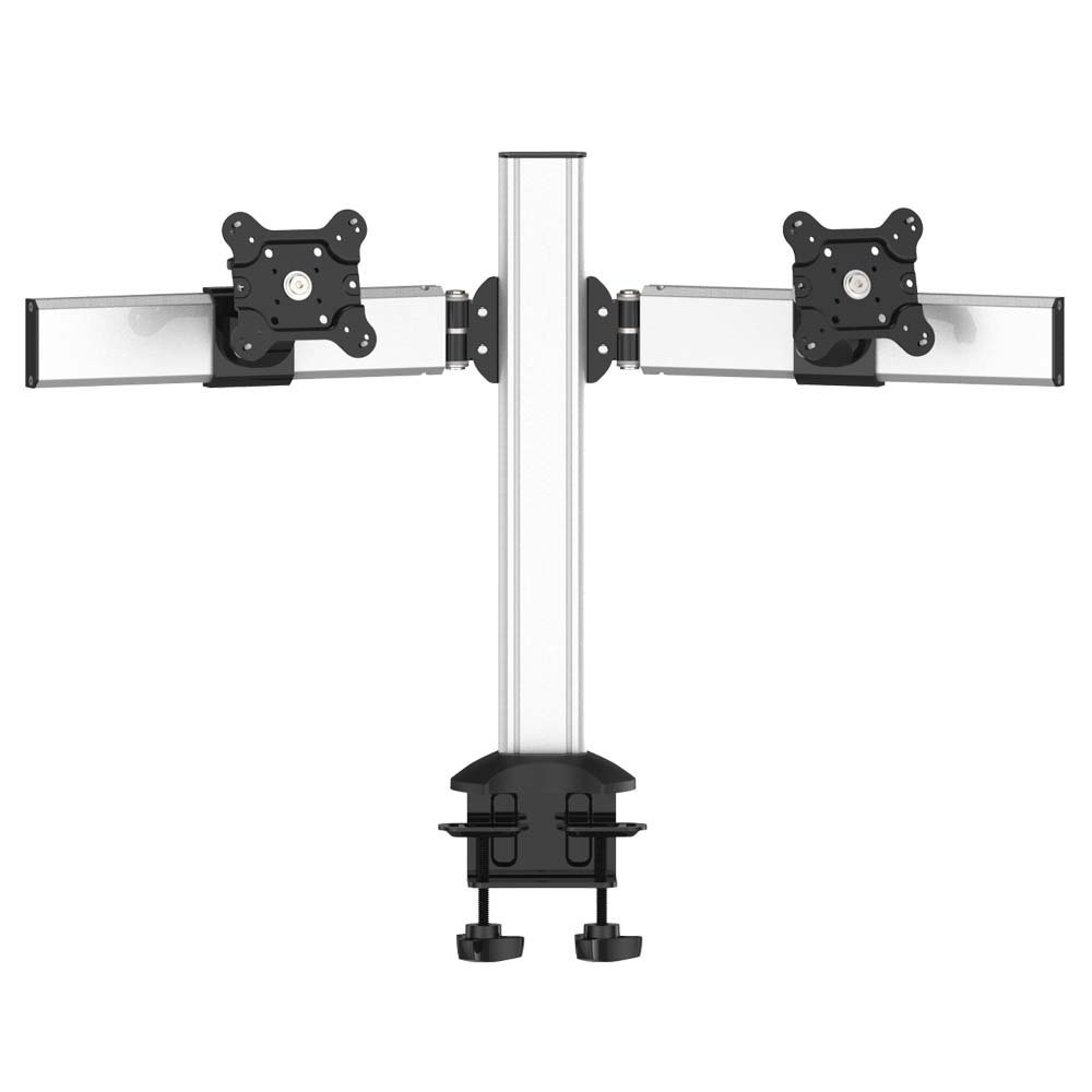 Dual Monitor Desk Mount Straight or Oval Low Profile w/ Quick Release - BL-DM03
