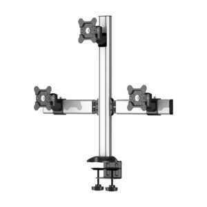 Triple Monitor Desk Mount Pyramid or Reverse w/ Quick Release