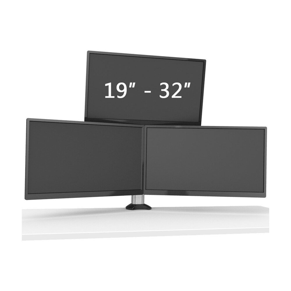 Triple Monitor Desk Mount Pyramid or Reverse w/ Quick Release - BL-DM173