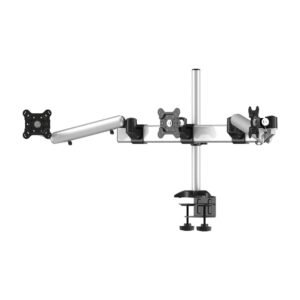 Triple Monitor Desk Mount w/ Quick Release Spring Arms & Low Profile
