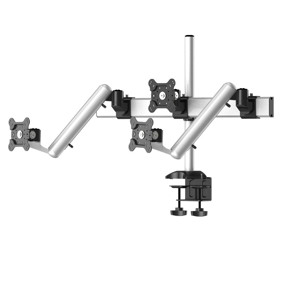 Triple Monitor Desk Mount w/ Quick Release Spring Arms & Low Profile - BL-DM164