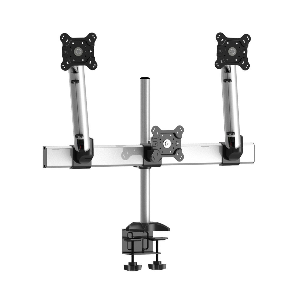 Triple Monitor Desk Mount w/ Quick Release Spring Arms & Low Profile - BL-DM164