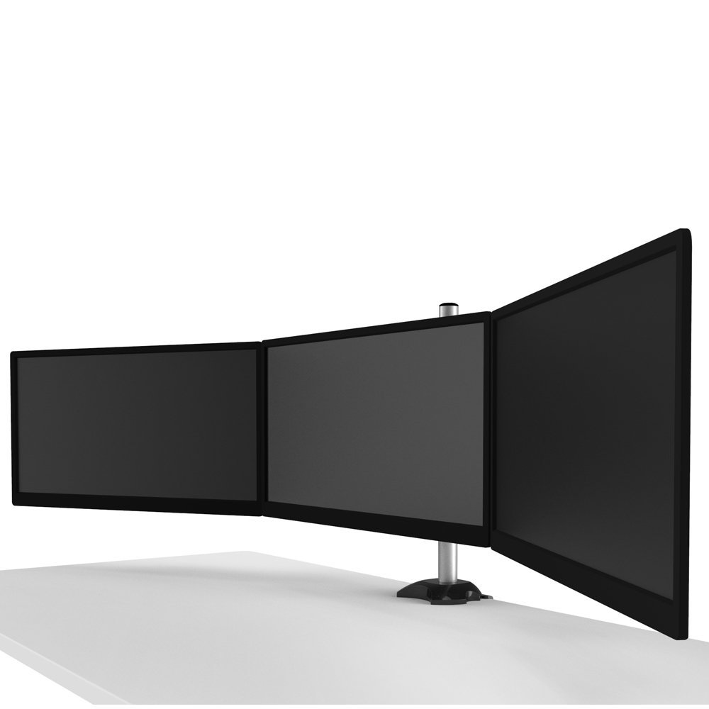 Triple Monitor Desk Mount w/ Quick Release Spring Arms & Low Profile - BL-DM164