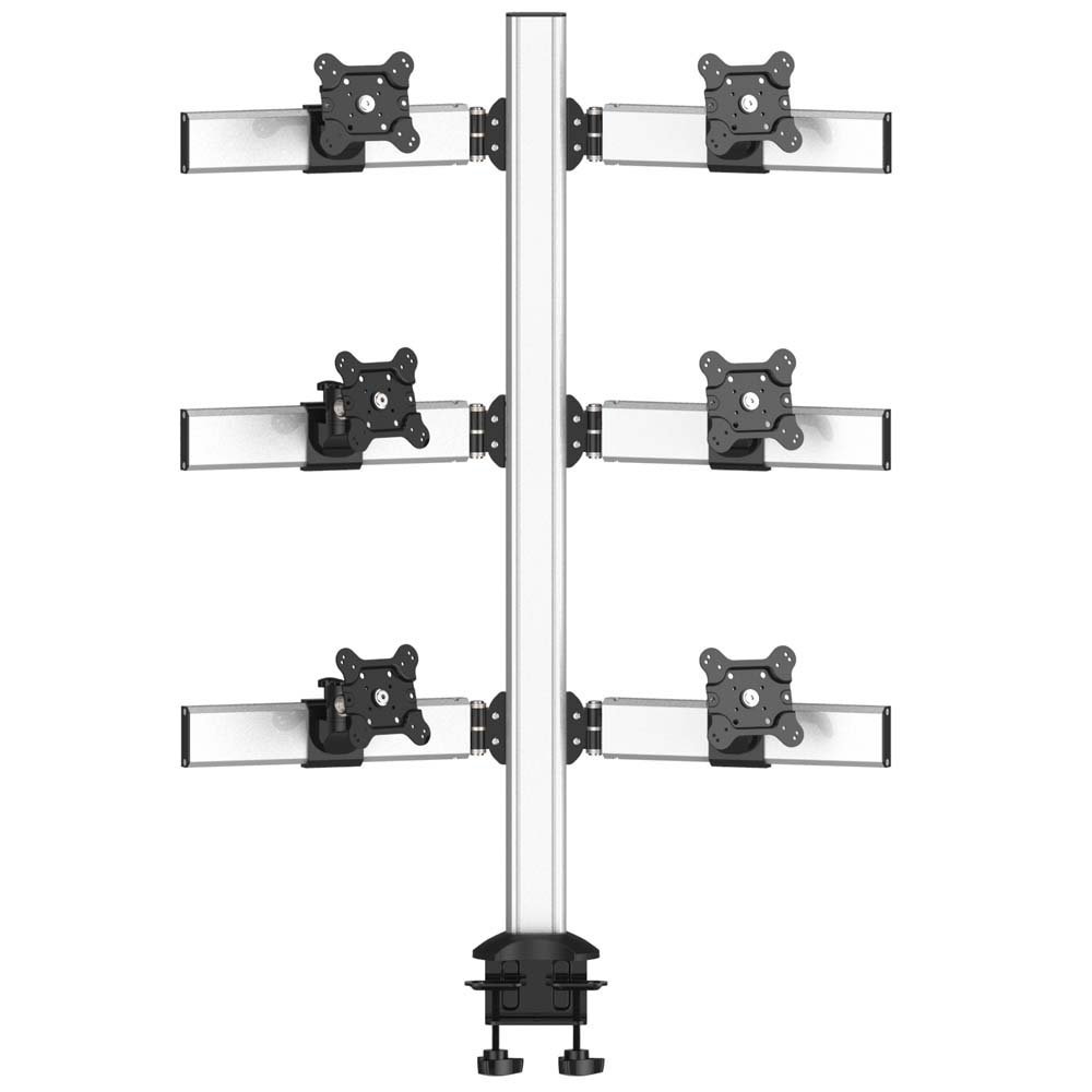 6 Monitor Stand 3X2 Oval or Straight w/ 2-in-1 Base Quick Release - BL-DM175