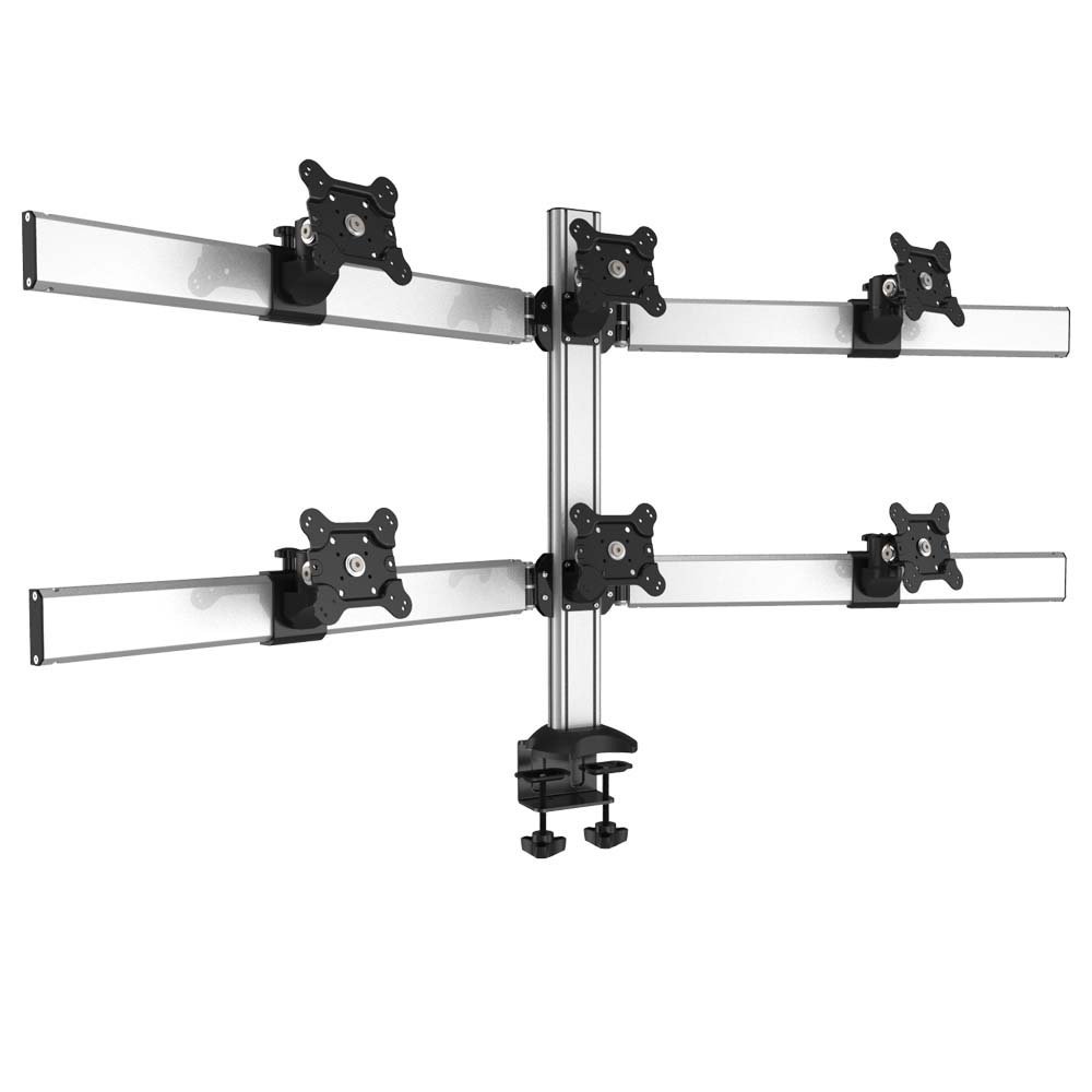 6 Monitor Stand 2X3 Oval or Straight w/ 2-in-1 Base & Quick Release - BL-DM156