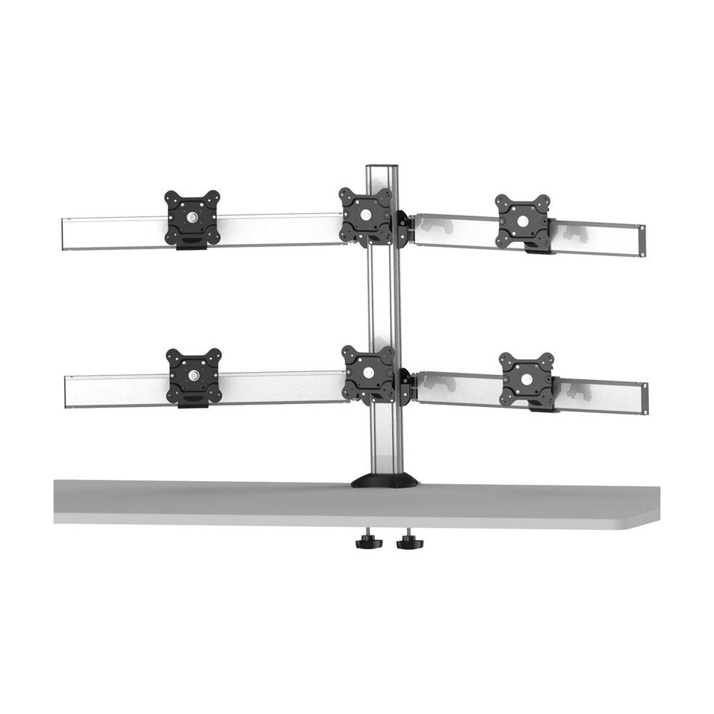 6 Monitor Stand 2X3 Oval or Straight w/ 2-in-1 Base & Quick Release - BL-DM156