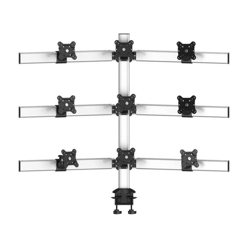 9 Monitor Stand 3X3 Oval or Straight w/ 2-in-1 Base & Quick Release - BL-DM178