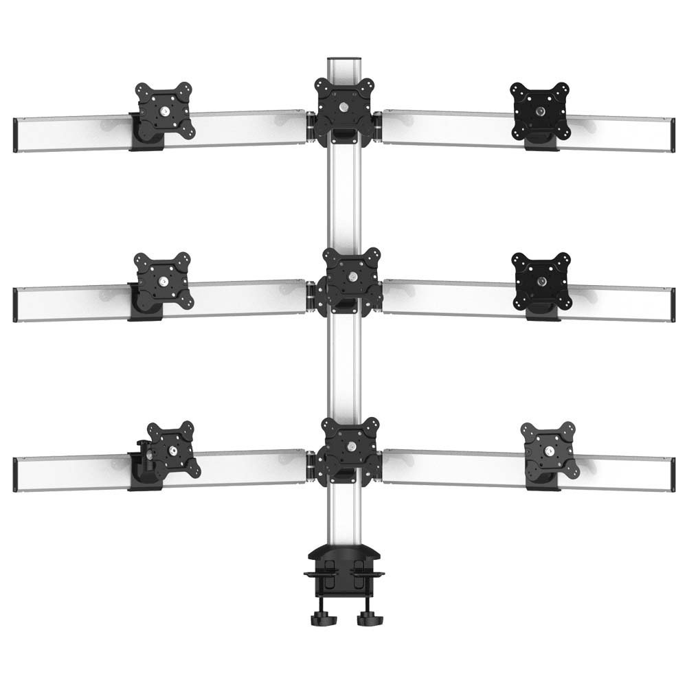 9 Monitor Stand 3X3 Oval or Straight w/ 2-in-1 Base & Quick Release - BL-DM178