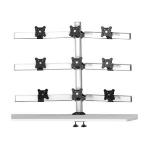 9 Monitor Stand 3X3 Oval or Straight w/ 2-in-1 Base & Quick Release - BL-DM178