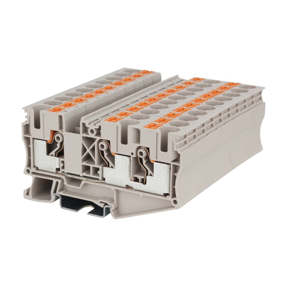 DP10-TN — Single level Feed-Through Terminal Block, Push-in Design