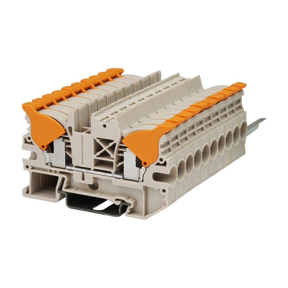 DPH6 — Single level Feed-Through Terminal Block, Push-in Design