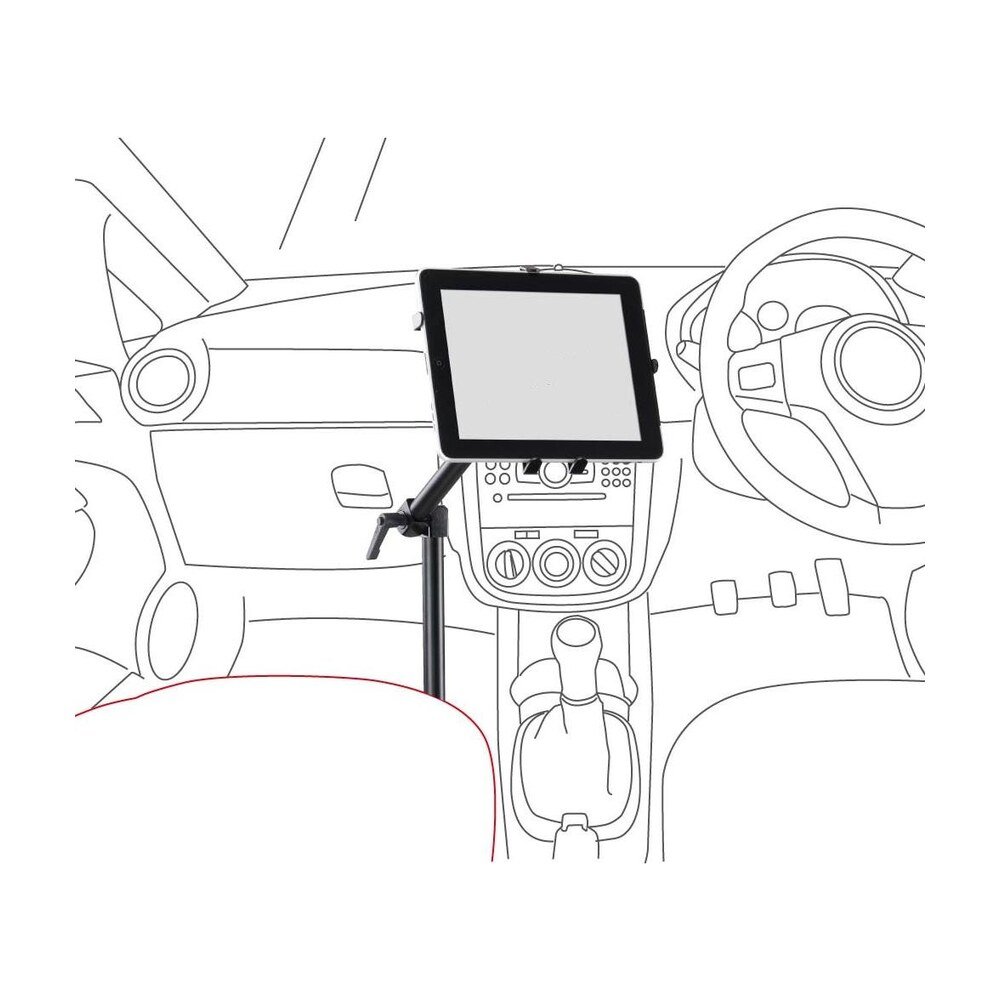 iPad Car Holder - Seat Bolt, Dual Arm & Aluminum Alloy - DQ-41