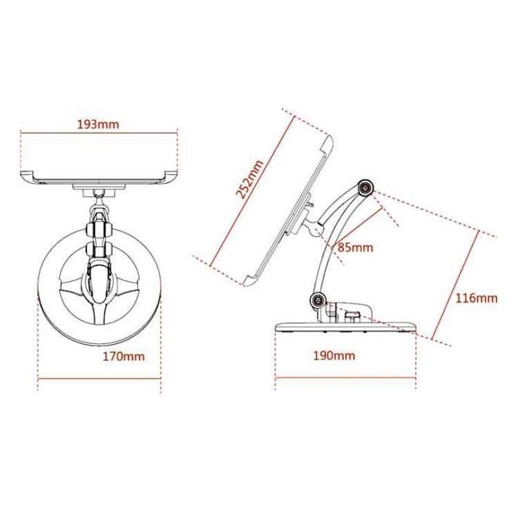 Under Cabinet & Wall Mount Desk Stand or Magnet for ipad - DWU-1W