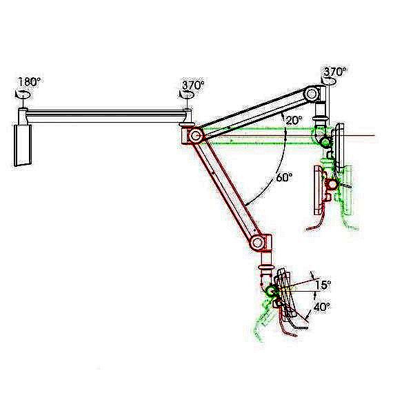 Monitor Arm - Long Reach w/ Wall Box MW-M125WBN