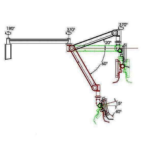 Monitor Arm - Long Reach w/ Keyboard Holder MW-M25PKN