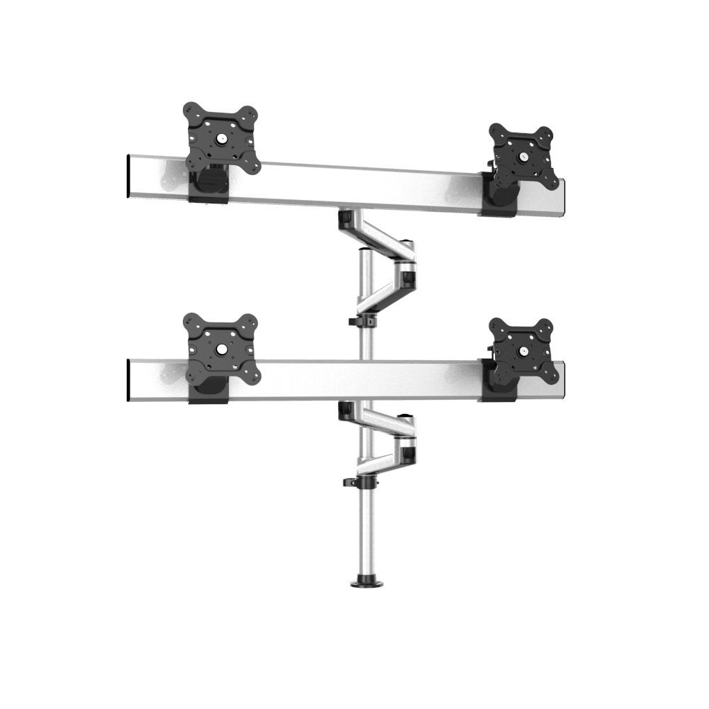 Quad Track Rail Mount 2X2 Low Profile w/ Dual Extension Arms - BL-PT329