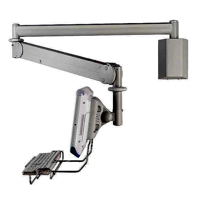 Monitor Arm - Long Reach w/ Keyboard Holder MW-M25PKN