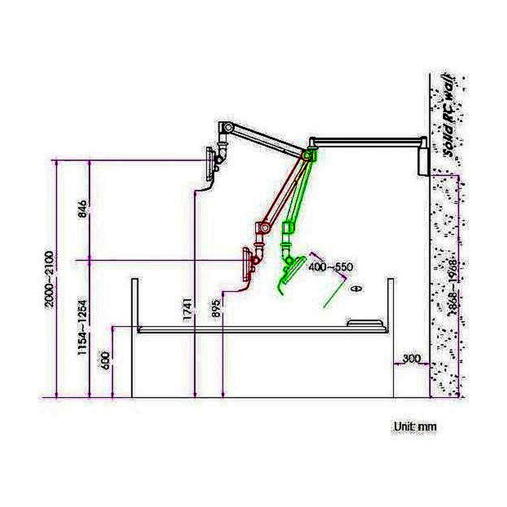 Monitor Arm - Long Reach w/ Keyboard Holder MW-M23PKN