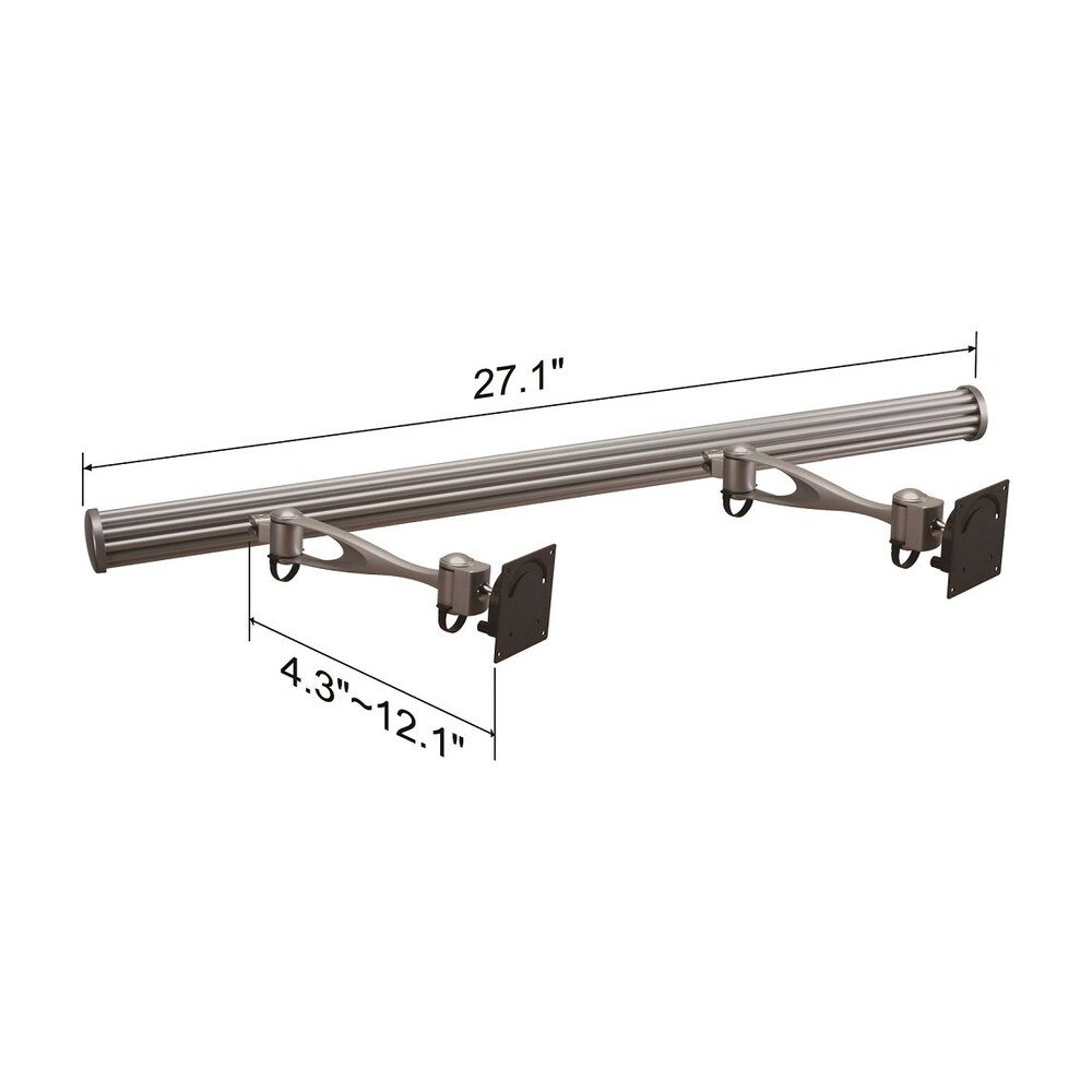 Dual Monitor Wall Mount w/ Full Swing Single Arms Horizontal - HMW-21A1