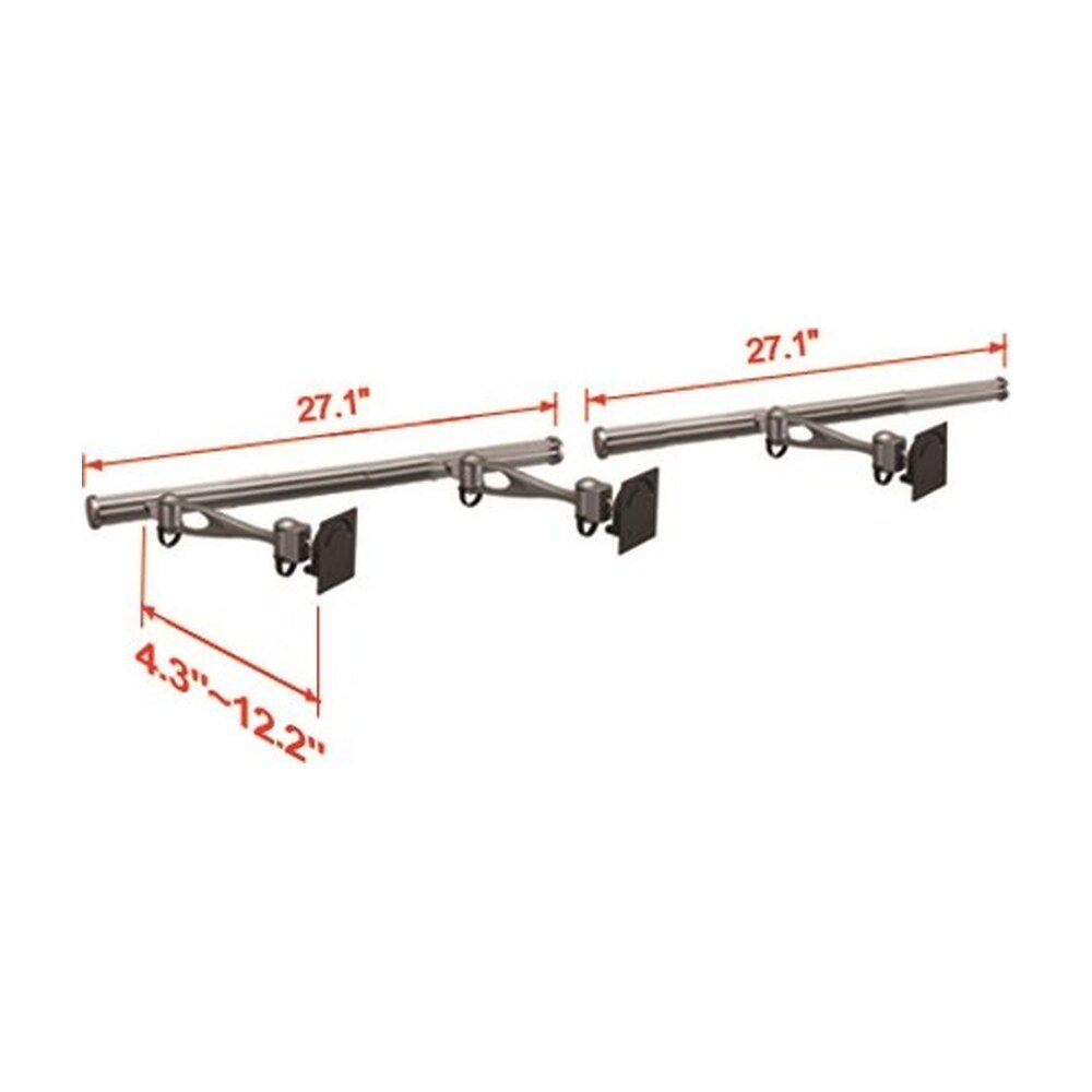 Triple Monitor Wall Mount w/ Full Swing Single Arms Horizontal - HMW-31A1