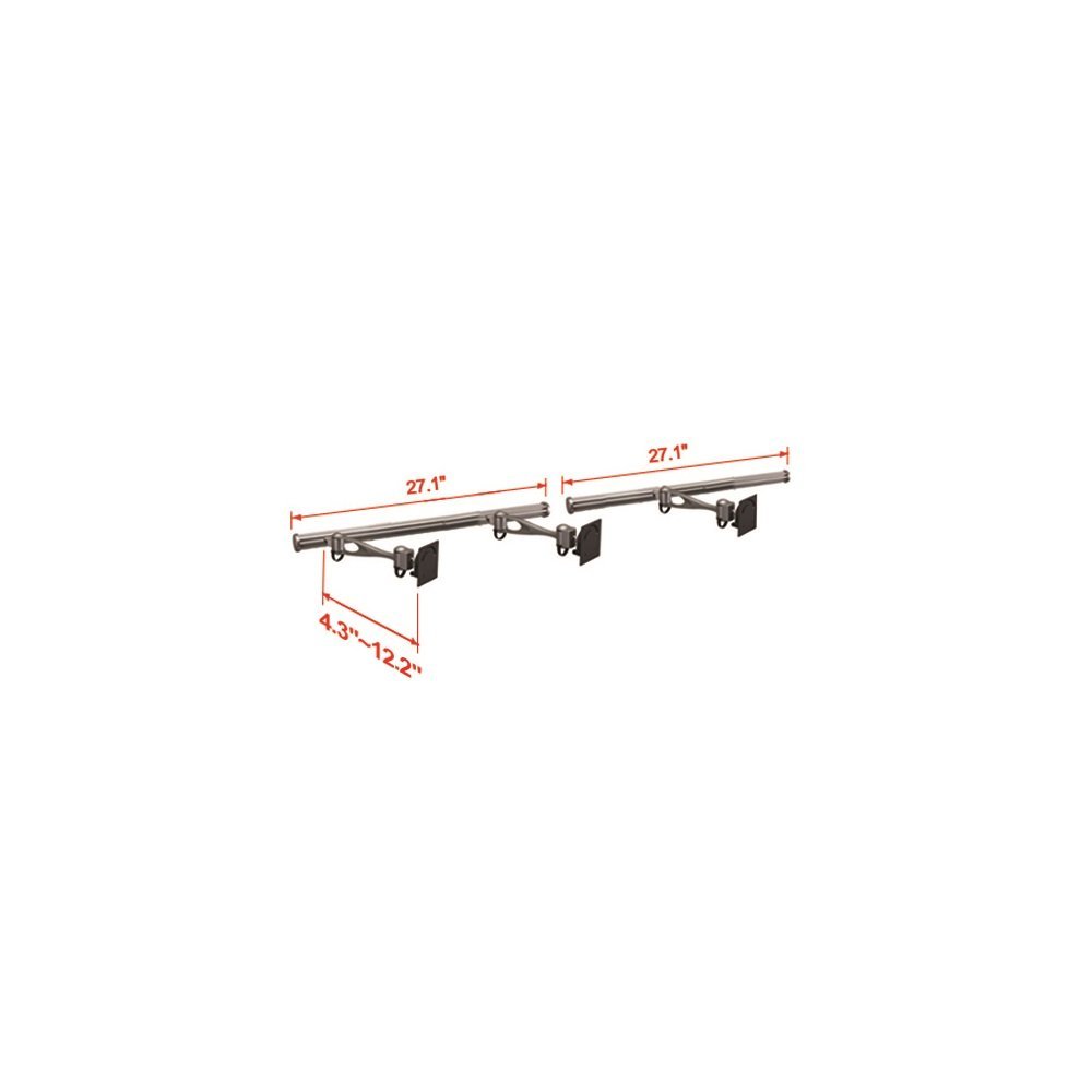 Triple Monitor Wall Mount w/ Full Swing Single Arms Horizontal - HMW-31A1