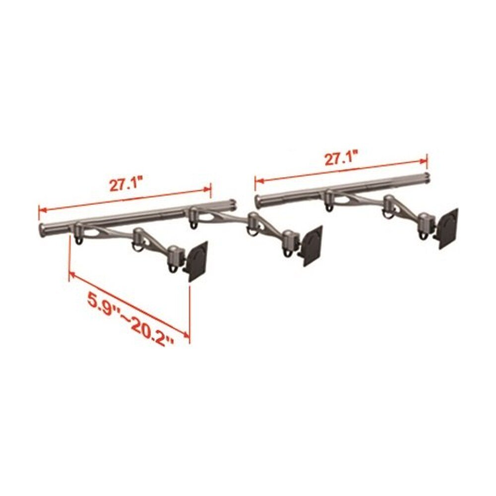 Triple Monitor Wall Mount w/ Full Swing Double Arms Horizontal - HMW-31A2