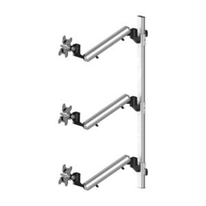Triple Monitor Wall Mount for Apple Height Adjustable w/ Quick Release