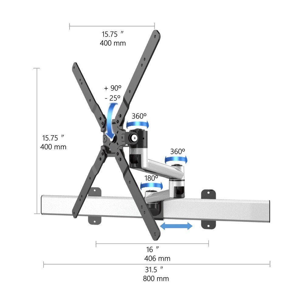 Corner TV Wall Mount w/ Two Orientations & Rotating Quick Release - BL-T351