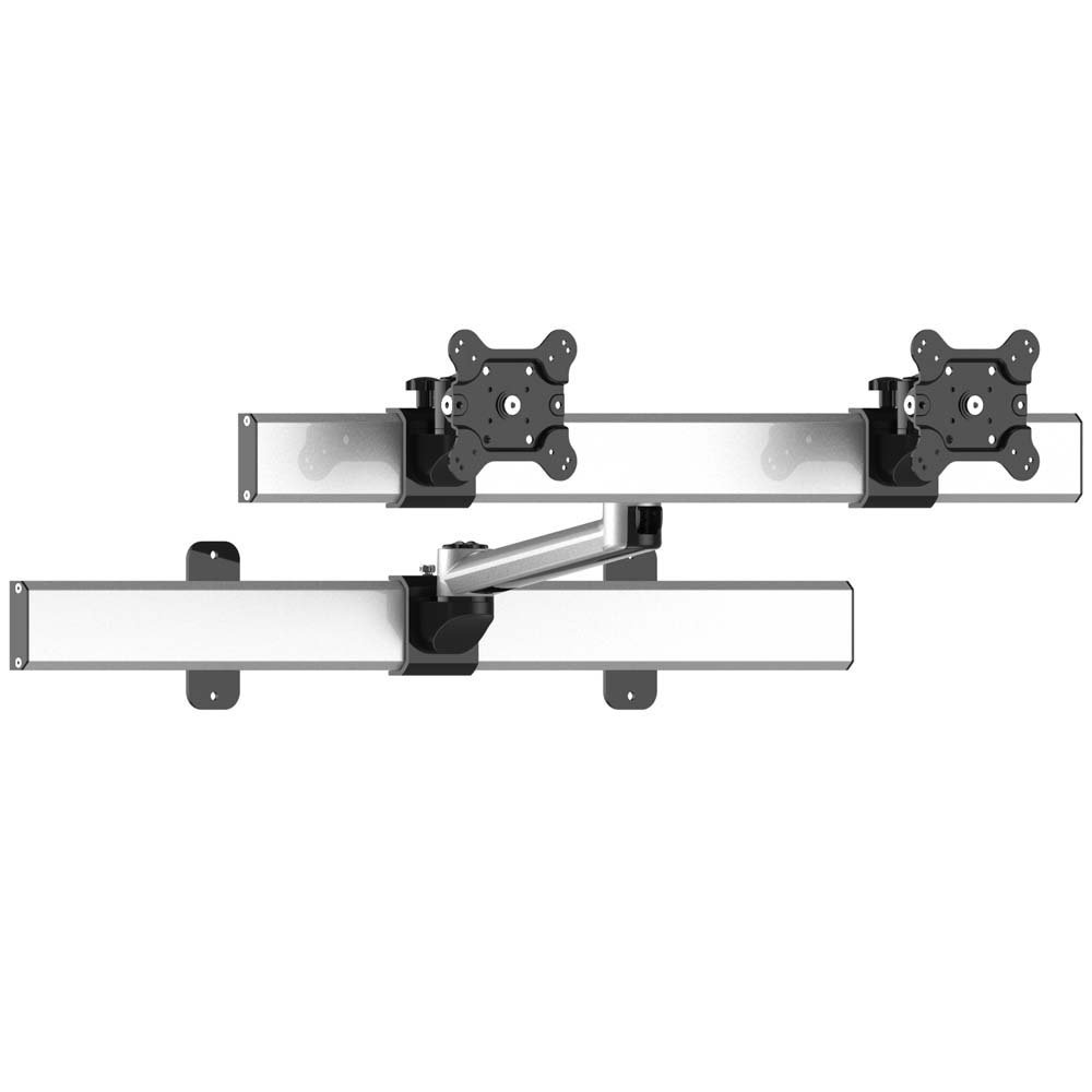 Dual VESA Wall Mount Quick Release Two Orientations w/ Single Arm - BL-W234