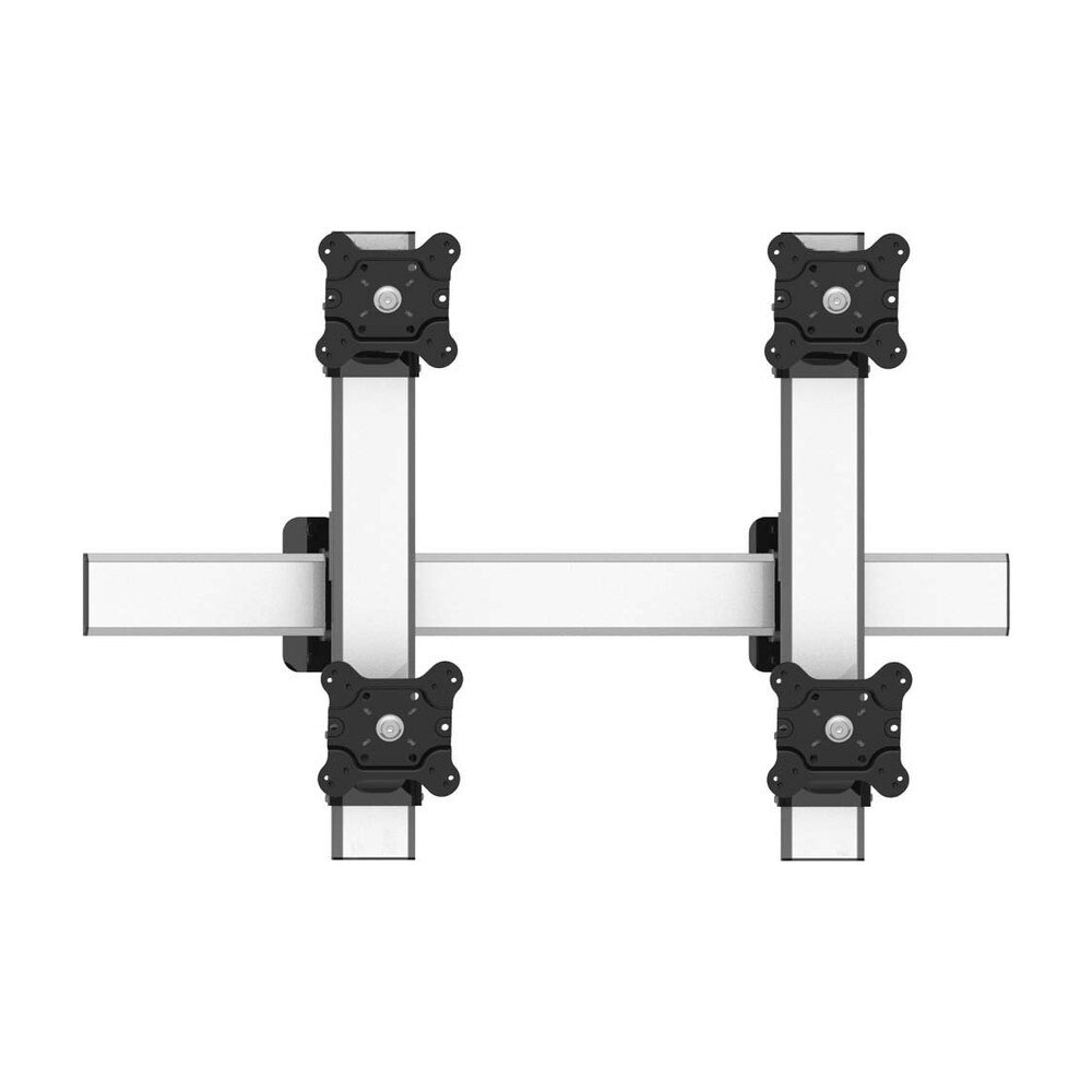 VESA Wall Mount for 4 Monitors 2x2 Quick Release Two Orientations - BL-W247