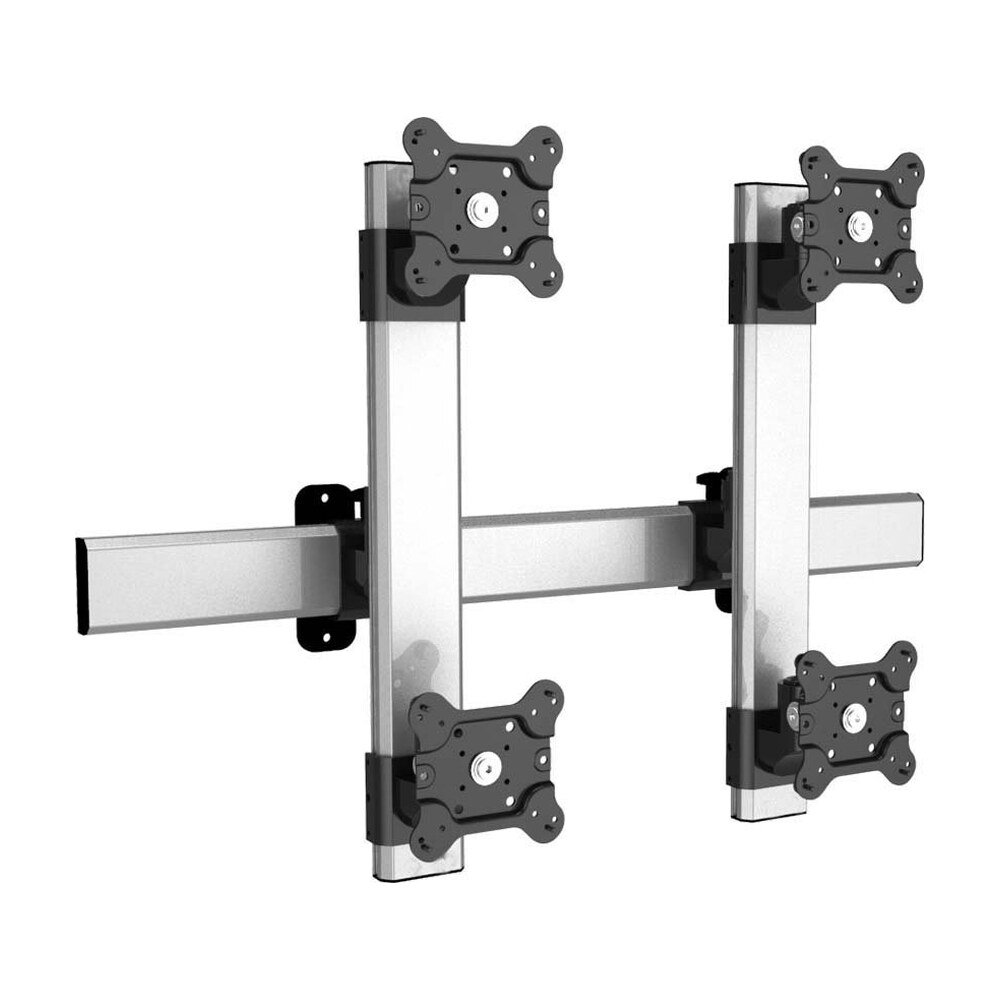 VESA Wall Mount for 4 Monitors 2x2 Quick Release Two Orientations - BL-W247