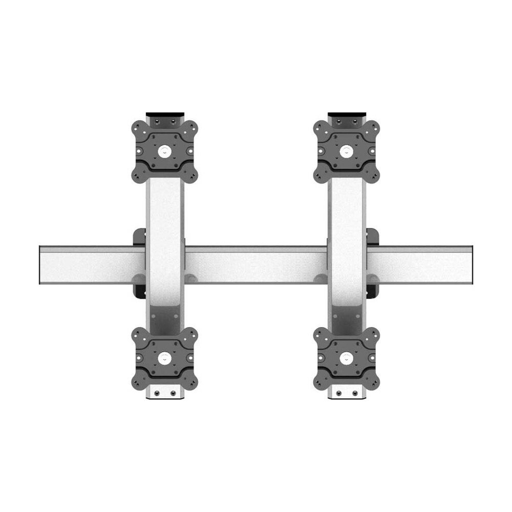 VESA Wall Mount for 4 Monitors 2x2 Quick Release Two Orientations - BL-W247