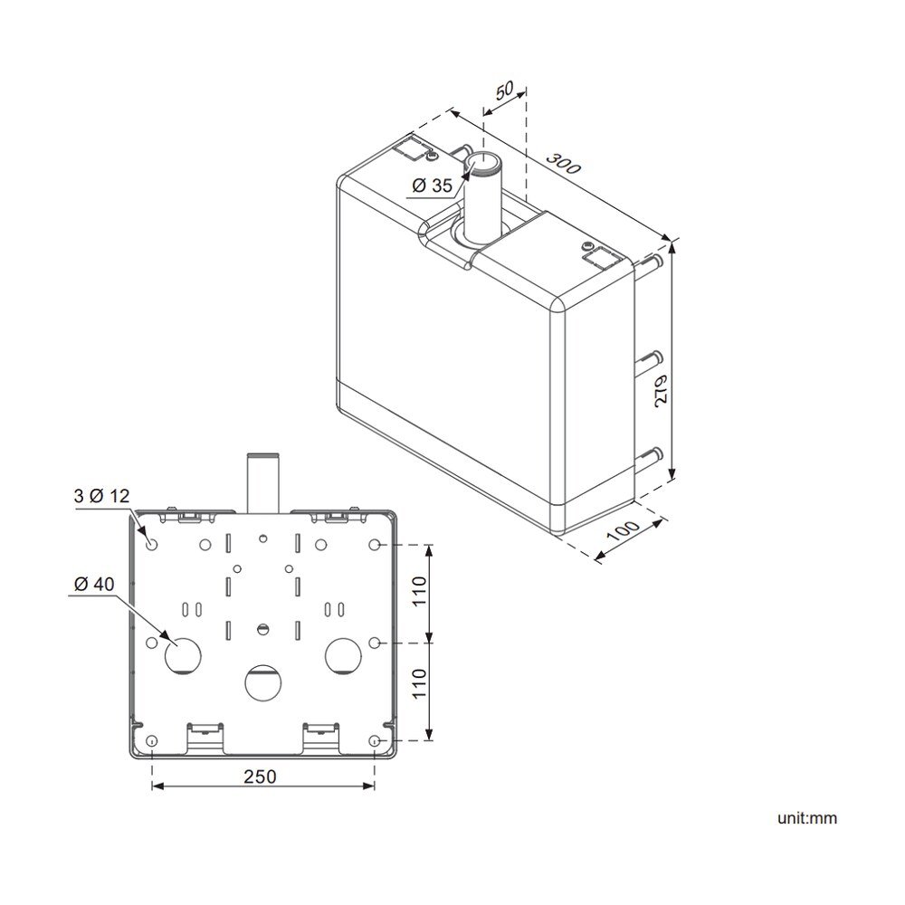 Wall Mounting Unit With Wall Box - LRR02