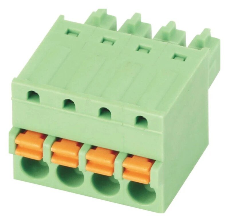 Euro Jack, Male Plug, 4-Position, 3.81mm Pitch, Push-in Spring Termination MR-15EDGKD-3.81-04P-14-00A(H)