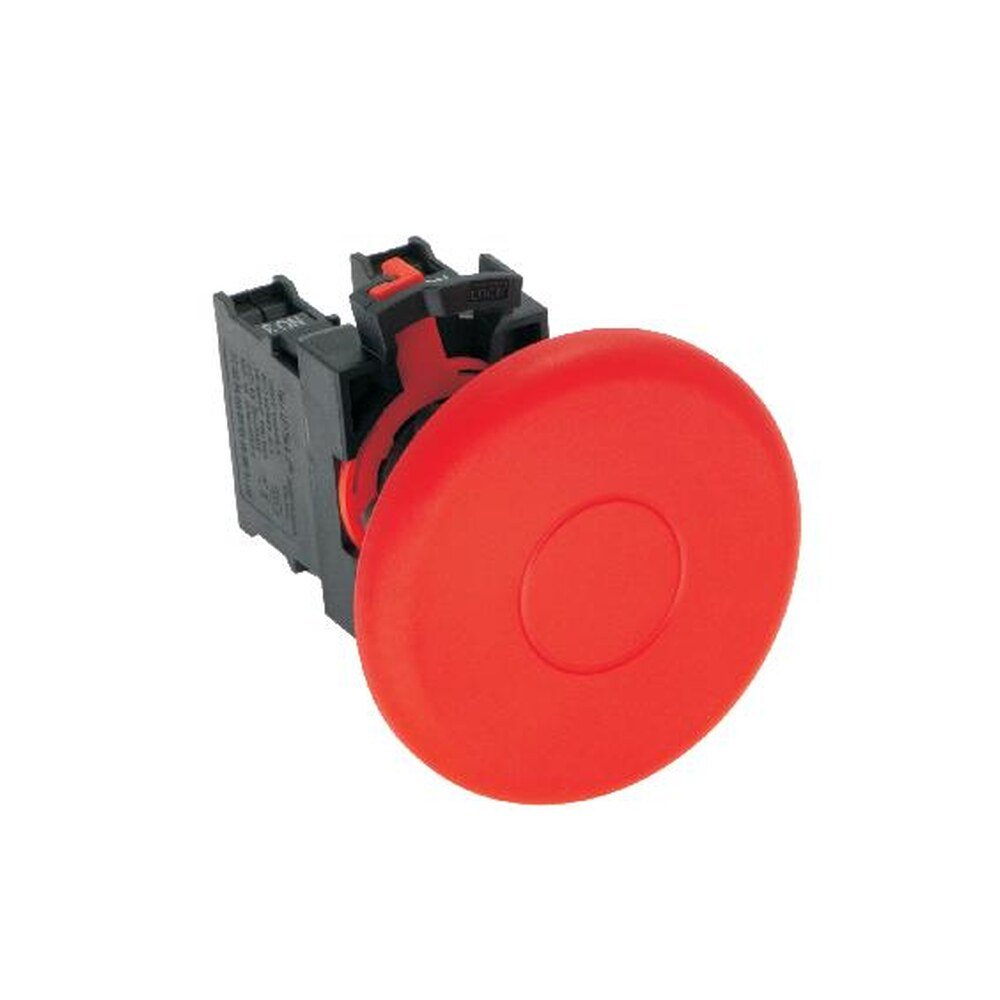 MR-26-MB 22 mm Mushroom Head Push Button - Ø60 mm, Can Be Illuminated
