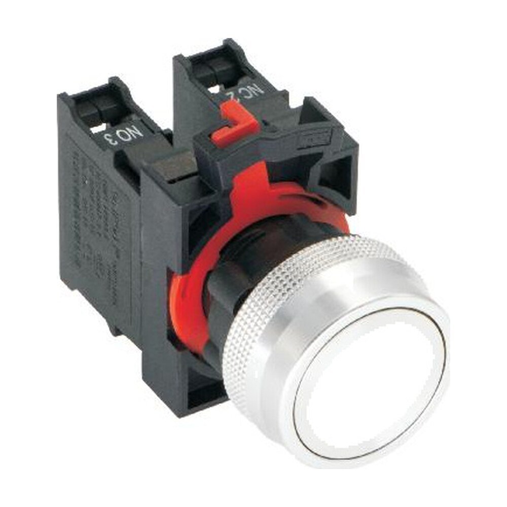 MR-26-P 22 mm Push Button - Flat Metal Head
